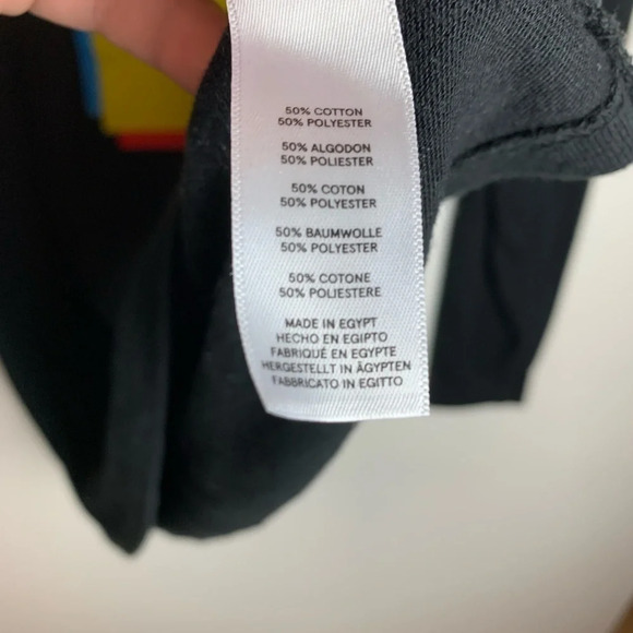 Seek Discomfort Black Long  Sleeve Lightweight Shirt Size Medium YES THEORY - Picture 7 of 7